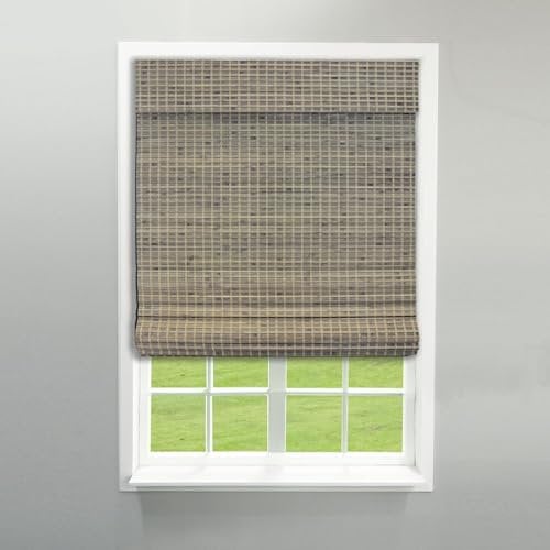 RADIANCE 2208852E Cordless Roman Shade Driftwood, 29 W X 64 L