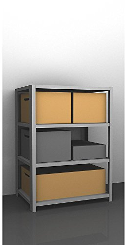 eurokraft pro | Schwerlast-Schraubregal | Verzinkt, Regalhöhe 1500 mm, Grundregal, Breite x Tiefe 1300 x 800 mm