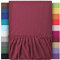 leevitex® Spannbettlaken 90x200cm - 100x200cm | Spannbetttuch Bettlaken | 100% Jersey Baumwolle | Matratzenhöhe bis 25 cm | Öko-Tex | Bordeaux/Weinrot