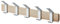 Yamazaki 4116 RIN Wandgarderobe, beige, Holz/Aluminium, minimalistisch, 50 x 6.5 x 10 cm