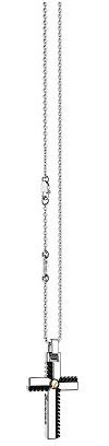Collana Uomo Gioielli Zancan Gotik in Argento a forma di Croce - EXC540R