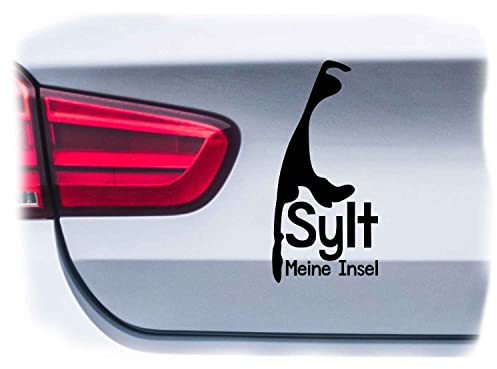 WB wohn trends Auto-Aufkleber, Sylt Meine Insel, schwarz, 15cm hoch, Farbe und Größe wählbar, KFZ-Sticker LKW Spruch