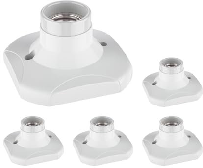 ledscom.de 5 Stück Deckenleuchte/Lampenfassung ELEKTRA, weiß, 1x E27 max. 60W