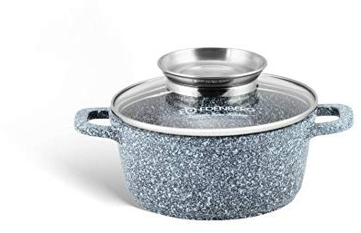 EB-8004 Keramik-Granit-Topf 2.3L Durchmesser: 20 cm Hitzebeständig. Aus Aluminium, Antihaftbeschichtung. Perfekt für Gas-, Elektro-, Halogen-, Keramik- und Induktionsherde (2,3L)