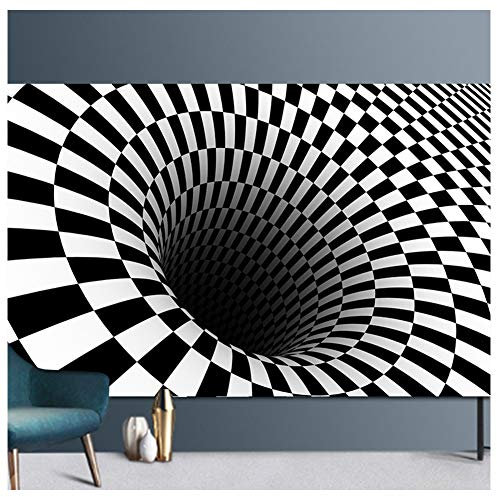 GUOCU 3D Illusion Teppich,3D Teppich Optischer Täuschung,Vortex Teppiche rutschfeste Bodenmatte Sofa Matte Bettvorleger Rechteckiger Bereich Teppich fürs Wohnzimmer Schlafzimmer Fußmatte 14 60x90CM