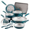 Rachael Ray Create Delicious Nonstick Cookware Induction Pots and Pans Set, 13 Piece - Teal Shimmer