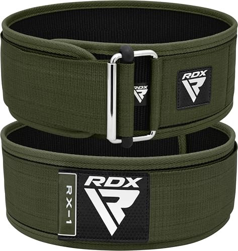 RDX Gimnasio Cinturón 4” Soporte lumbar autobloqueante para la espalda Cinturón Musculacion Peso Entrenamiento Cinturones Pesas Levantamiento Halterofilia powerlifting Equipo de gimnasio en casa