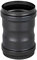 Manguito FF negro hembra-hembra tubo estufa de pellets hierro sp 1.2 (D 80 mm FF)