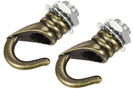 sourcing map Gancio da soffitto in lega, accessori per lampadari, 23 mm x 31 mm, per lampadario, plafoniera, bronzo, confezione da 2