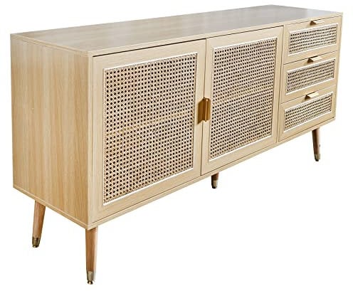 Riess Ambiente Design Sideboard Vienna 154cm Wiener Geflecht Rattan Kommode TV-Schrank