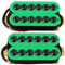 Spactz 2 x Doppelspule E-Gitarre Humbucker Pickup Bridge & Neck Keramik Magnet Invader Punk Grün