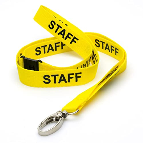 CKB LTD Staff LANYARDS Breakaway Sicherheits-Lanyard-Umhängeband, drehbarer Metallclip für Ausweishalter – Pull-Quick-Release-Design,