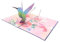 KUNSTIFY 3D Pop Up Karte, Grußkarte Geschenk für Freundin Männer Frauen Vater Mutter Oma Opa Hochzeit Geschenke für Geburtstag Geburt Hochzeitsgeschenke Geburtstagsgeschenk (Colibri)