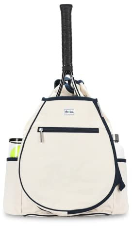 Ame & Lulu Hamptons Tennisrucksack – verstellbare Schultergurte – Hamptons Tennisrucksack – zweifarbig blau