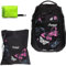 Schulrucksack Jungen Mädchen ab 3. Klasse Schule Tasche Brustgurt Schultasche Rucksack mit Sportbeutel Attach Bag und Regenhülle Premium 3 Teile Set Auswahl rtp (Butterfly Pink 12679)