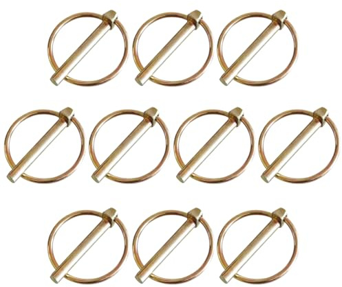 10Pcs 1/4 Lynch Pin Assortment Kit Lock Pin Clips, 5.8x45mm
