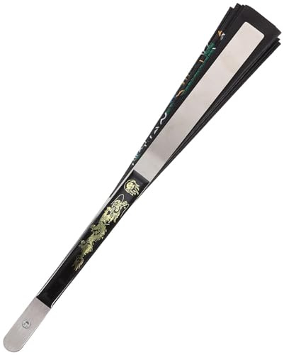 Cabilock Dragon and Phoenix Peony Fan Folding Hand Fan Stainless Steel Tai Chi Fan Wushu Fan Retro Hand Fan Kung Fu Hand Fans Fan Wall Decor Silk Fan Folding Fan Metal Frame Silk Cloth