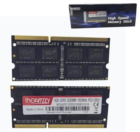 Moaffzey 1600MHZ DDR3 RAM 8GB (2 * 4GB) 1.35V CL11 DDR3L SODIMM, (PC3-12800) Memoria del computer, moduli di memoria RAM Notebook