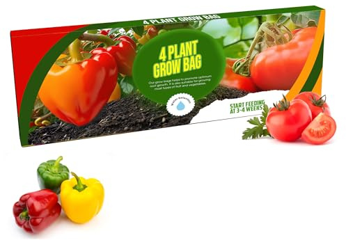 STAR SUPPLIES Fruit & Vegetables 4 Plant Grow Bags | With Balanced Nutrients & Water Retention For Gardening & Greenhouses