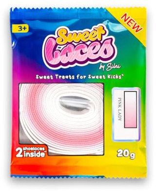 SweetLaces Originals - 2 Lacets Plats 105 cm Pink Lady - Lacets Couleur en Dégradé - Lacets Sneakers & Basket, Air Jordan, Campus 00s - Lavables en machine - Designés en France - Rose/Blanc