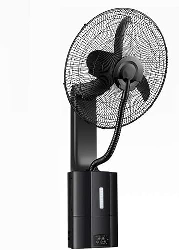 PGKTKCWH Ventilador nebulizador de Pared con Control, Tanque de Agua de 1,8 l | Oscilante | Configuración de 3 velocidades, para Uso Industrial, Exterior, Comercial y residencial