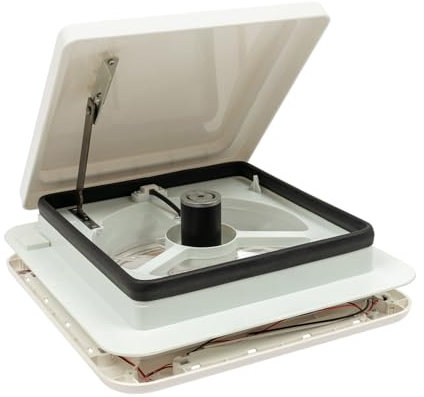 Fliuyr Ventilatore da tetto per camper da 36 cm, 12 V, reversibile, super silenzioso, ventilatore per camper con 10 grandi ali, per rimorchi, camper