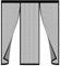Zanzariera Magnetica porte Porta,300x250cm Zanzariera Porta Finestra Magnetica,Adsorbimento Magnetico Pieghevole,per Porte da Balcone Cantine Terrazze Nero