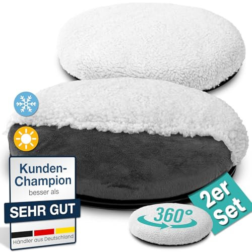 ELONEO Drehkissen für Autositz, Drehsitz für Senioren, Einstiegshilfe/Ausstiegshilfe, Inkl. Zusatzbezug, rutschfest, Belastbar bis 150 Kg, Für Auto Sofa Sessel Stuhl (Ø 39, 2 STK.)