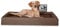 SABRO KUDDE Orthopädisches Hundebett – Martin Rütter – Hochwertiges Kunstleder – Waschbar & Wasserabweisend – Ergonomisch – Premium Haustierzubehör für Mittelgrosse, Grosse Hunde L in Braun