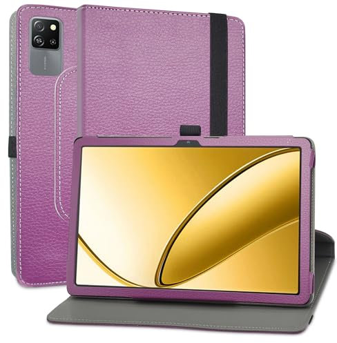 MAMA MOUTH Funda para Blackview Tab 60 WiFi,Cuero Sintético Rotación de 360 Grados de Función de Soporte Case Coque para Blackview Tab 60 WiFi/Blackview Tab 60 Pro 10.1 Pulgadas Tablet,Púrpura