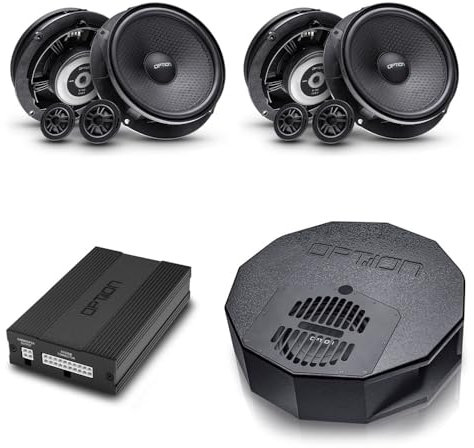 Option DSP-Soundupgrade V4 kompatibel mit Skoda Octavia III (Typ 5E) - 100% Plug & Play Soundupgrade mit DSP-Verstärker, Subwoofer, Front-Lautsprecher und Heck-Lautsprecher