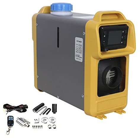 Dieselheizung, 12 V, 2 kW, Auto-Luft-Diesel-Standheizungsset mit LCD-Schalter und Fernbedienung, tragbares Schnellheiz-Abtau-Defogger für Wohnmobil, Werkstatt, LKW, Boot, SUV, Garage usw., All-in-1