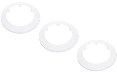 PATIKIL Cache-tuyau de décoration pour tuyau d'eau Convient à 2,95/75mm, 3 pièces de bride de tuyau d'eau en PP Plaque d'escutcheon Radiateur pour tuyau de mur TubeOrnementation, Blanc