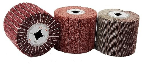 3 ruedas de trefilado + rueda de pulido + rueda de estropajo, tambor de lijado for pulido de diversos metales.(240grit)