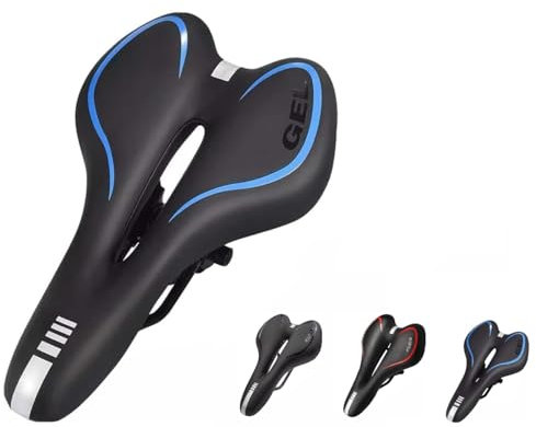 Naturvibes Fahrradsattel SpeedGel, MTB-Sattel 3.0 Herren Bequem (Himmelblau)