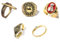 JUSONGKWCP 5 Pcs Darksoul Ringe Darksoul Figur Ring Cosplay Accessories Vintage Punk Schmuck Rings Jewelry (Mehrfarbig-3)