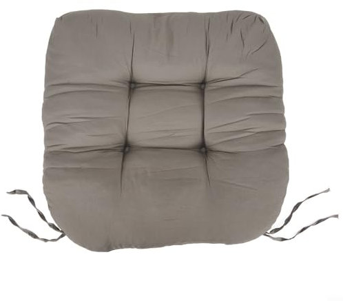 Floweringbeter U-förmiger Rattan-Sessel für Außen- und Innenterrasse, einfach zu befestigen, rutschfest, 48,3 x 48,3 x 7,6 cm (dunkelgrau)