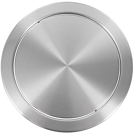 TOPPERFUN Couvercle Basculant INOX Intégré pour Poubelle Cuisine Et Salle De Bain Antimauvaise Odeur Installation Facile sur Bac à Ordures Domestique Et Professionnel