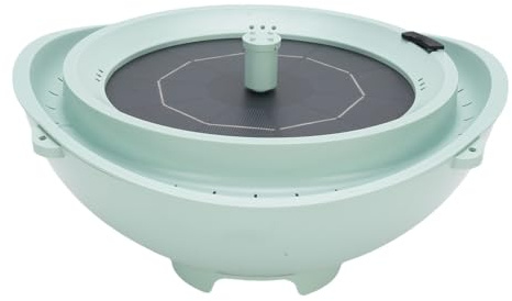 Fockety Solarvogelbad, 2L Hanging Vogelfutterer Schüssel Solar Brunnen mit Hängendes Seil und Lebende Wasserzirkulation, Solar -Hang -Vogelbad für Garten Im Freien Terrasse Dekoration