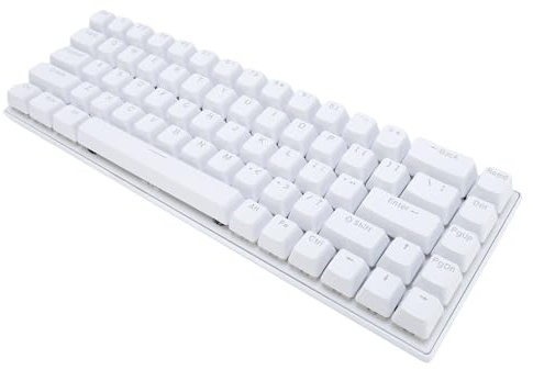 Goshyda 60% Mechanische Gaming -Tastatur, Mechanischer Blauer Schalter, Abnehmbares USB -Kabel, RGB -Backbeleuchtung Tastatur für Siege OS X Android (WHITE)