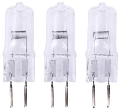 TYKGSQIP G6.35 Halogen Bulb 12V 50W Long Life Capsule lamp GY6.35 Base Halogen Light Source for Signal lamp Track Lighting(12V 50W 3PCS)