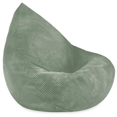MISIOO Pouf en velours côtelé de qualité supérieure - Chaise ergonomique pour enfant à partir de 12 mois - Pouf confortable pour chambre d'enfant - Pouf doux avec rembourrage léger en polystyrène