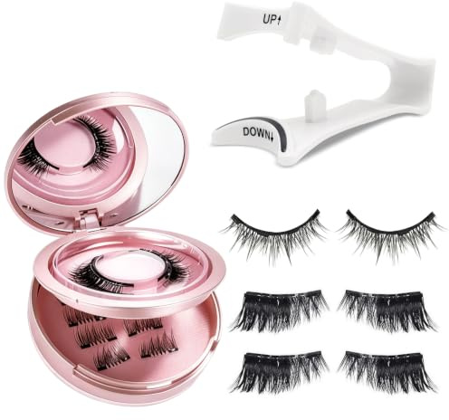 Magnetische Wimpern, Magnet Wimpern Ohne Eyeliner, Magnetische Wimpern mit Applikator, Wiederverwendbare Natürliche Wimpern, Magnetic Lashes kein Kleber (MIX5)