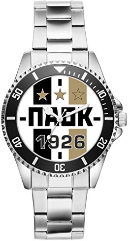 KIESENBERG Herrenuhr Armbanduhr PAOK Geschenk Artikel Idee Thessaloniki Fan Analog Quartz Uhr 20296
