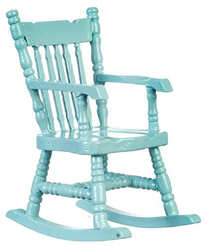 Melody Jane Puppenhaus Weiche Blau Schaukelnde Stuhl 1:12 Maßstab Miniatur-Möbel