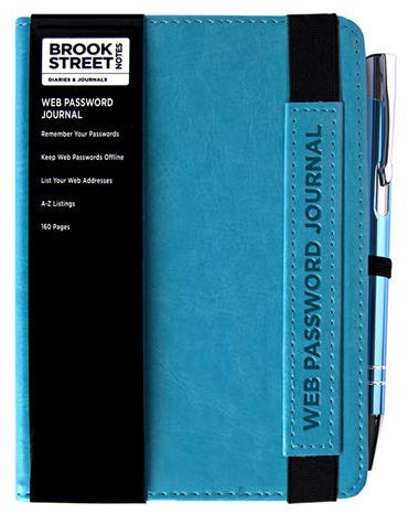 New Range! Notizbuch mit Passwort und Internetadresse, A6, Hellblau