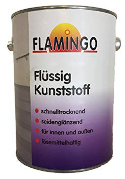 Flamingo Flüssig Kunststoff Innen/Außen seidenglänzend RAL 9010 reinweiß 2,5 Liter