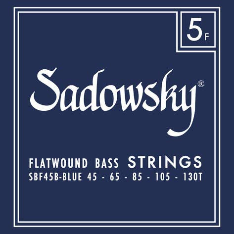 Sadowsky Blue Label Bass String Set, Stainless Steel, Flatwound, Taperwound - 5-String, 045-130