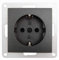 McPower Schutzkontakt-Steckdose | FLAIR | 250V/16A, UP Unterputz Steckdose Steckanschluss, Einfachsteckdose mit Einsteckschutz, anthrazit matt