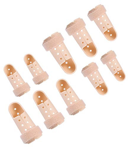 SUSSURRO 10 Stücke Fingerschutz Finger Extension Splint Hammer Finger Schutz Finger Schiene Klammer Kunststoff Fingerschiene Finger Verlängerungsschiene Basketball Finger Gelenkschutz